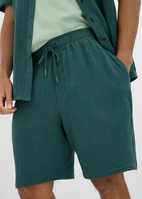 Musselinshorts og skjorte (2-delt sett), bonprix