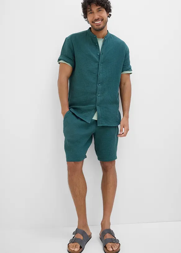 Musselinshorts og skjorte (2-delt sett), bonprix