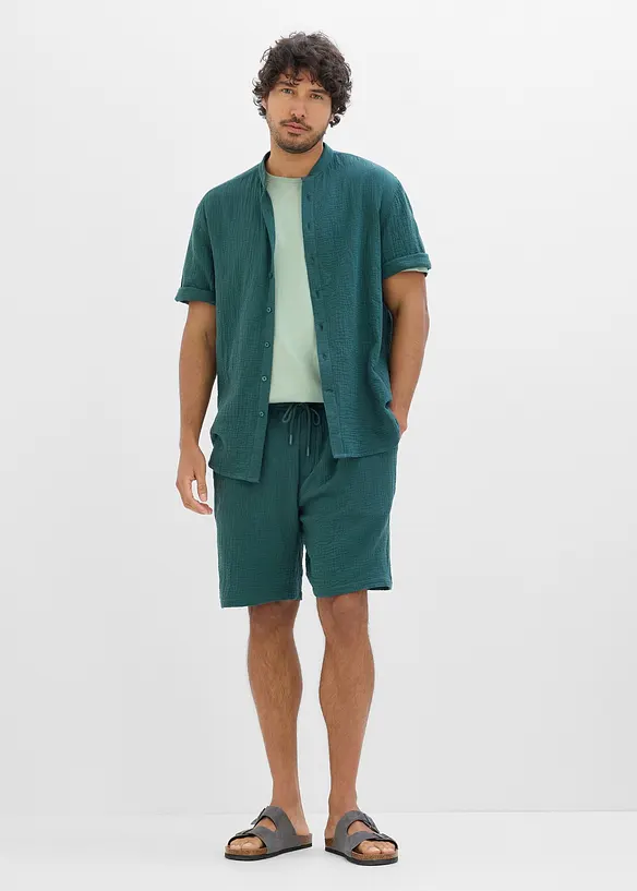 Musselinshorts og skjorte (2-delt sett), bonprix