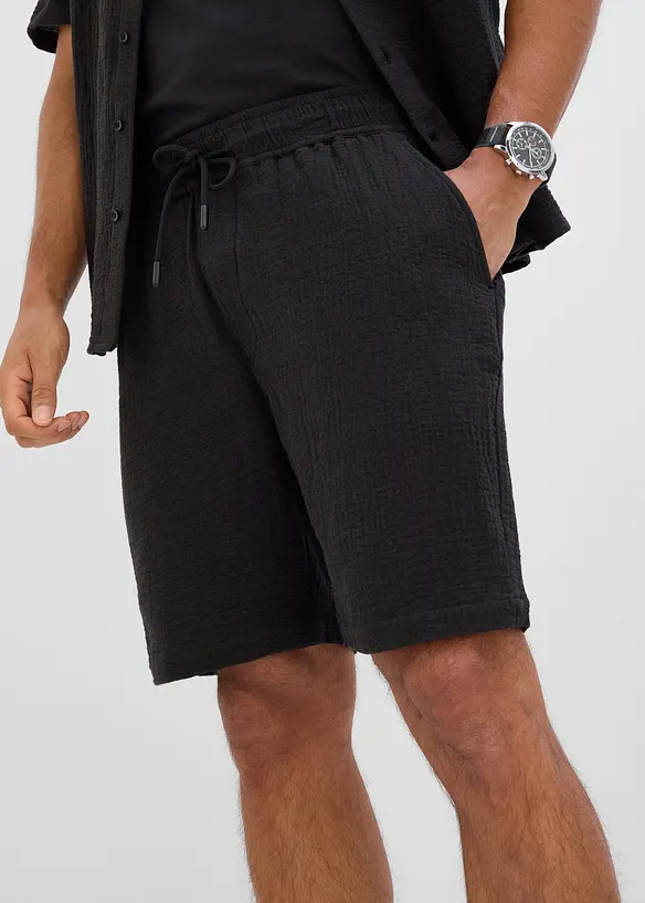 Musselinshorts og skjorte (2-delt sett), bonprix