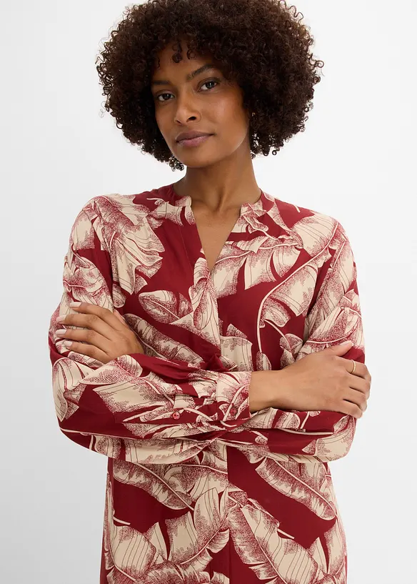 Kjole i kaftanstil og viskose med pent fall, bonprix