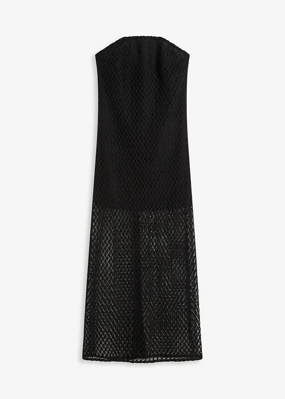 Off shoulder-kjole med blonder, bonprix