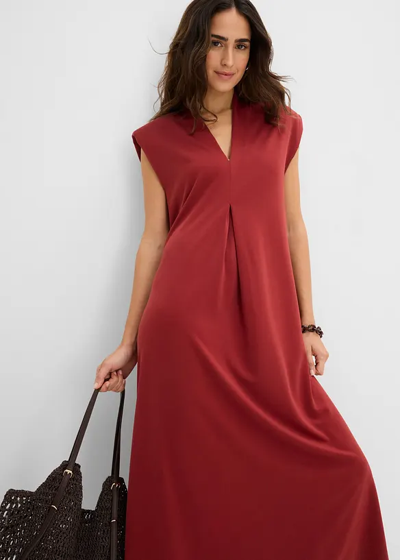 Jerseykjole i viskosemiks med skulderputer, bonprix