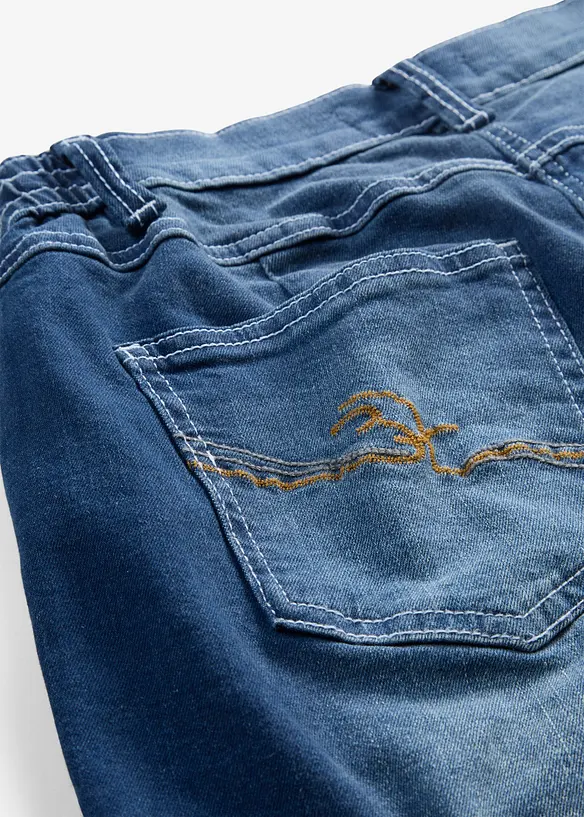 Wide Leg-jeans Mid Waist, komfortlinning, bonprix