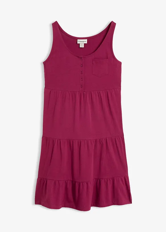 Kort sommerkjole i bomullstrikot, bonprix