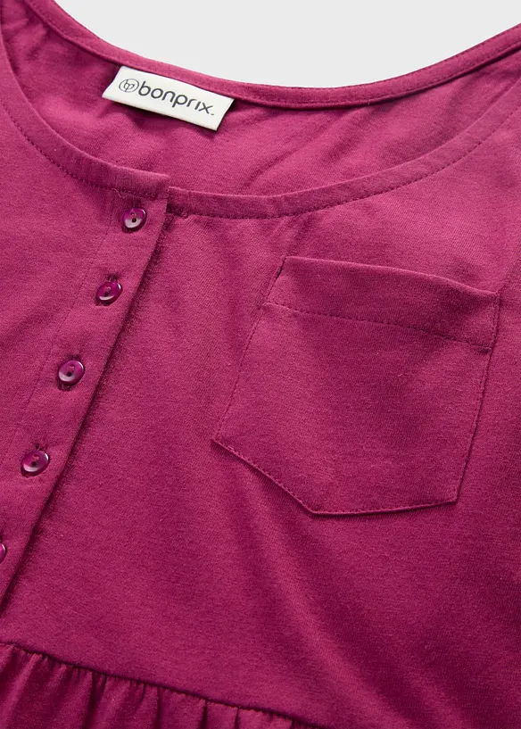 Kort sommerkjole i bomullstrikot, bonprix