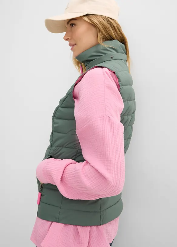 Vattert vest med hette, bonprix