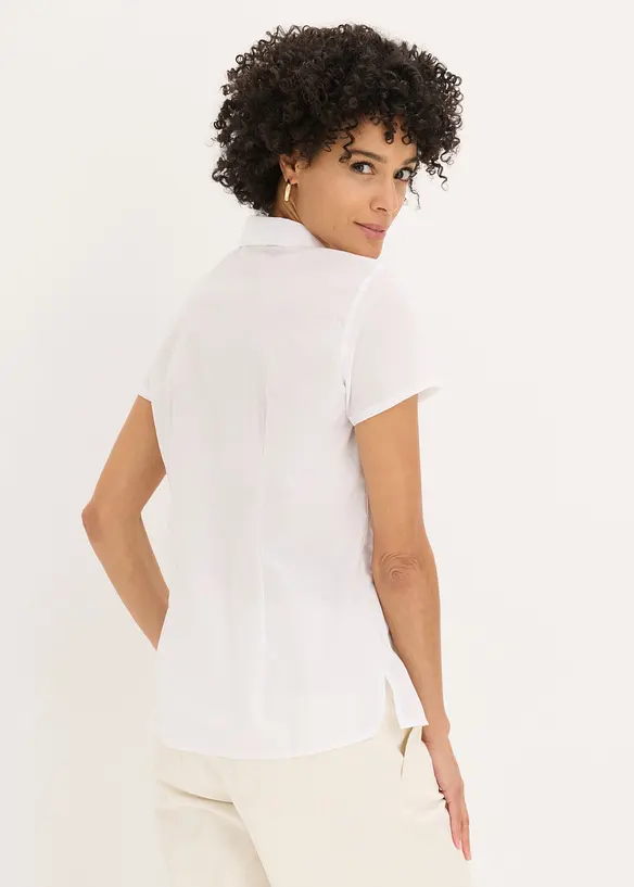 Kortermet bluse i poplin, bonprix