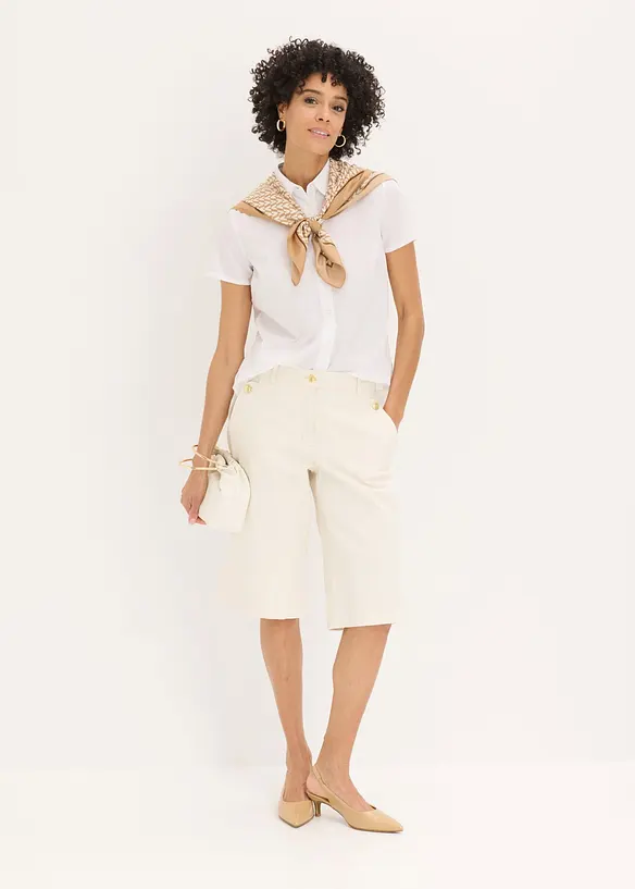 Kortermet bluse i poplin, bonprix