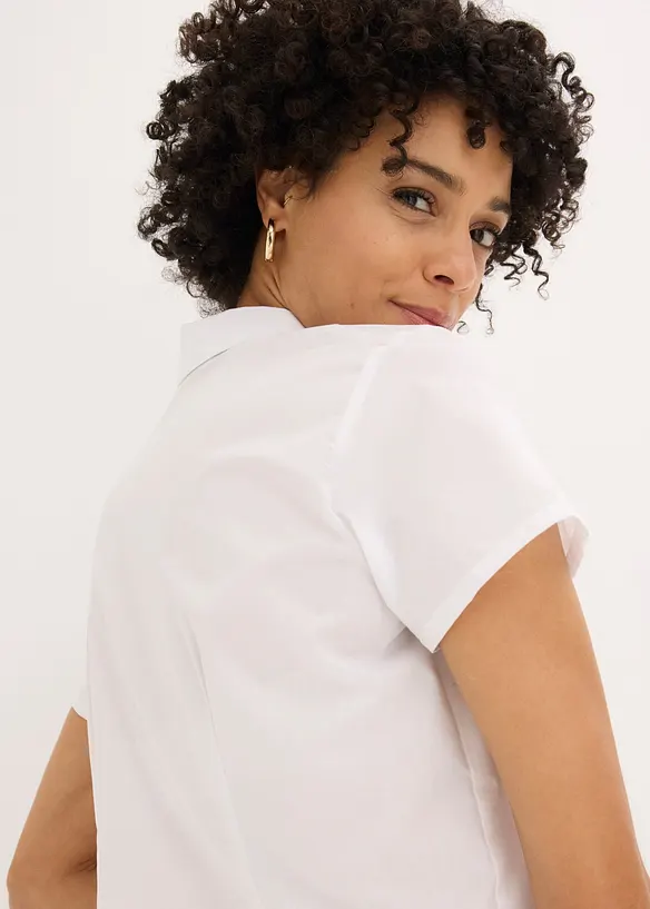 Kortermet bluse i poplin, bonprix