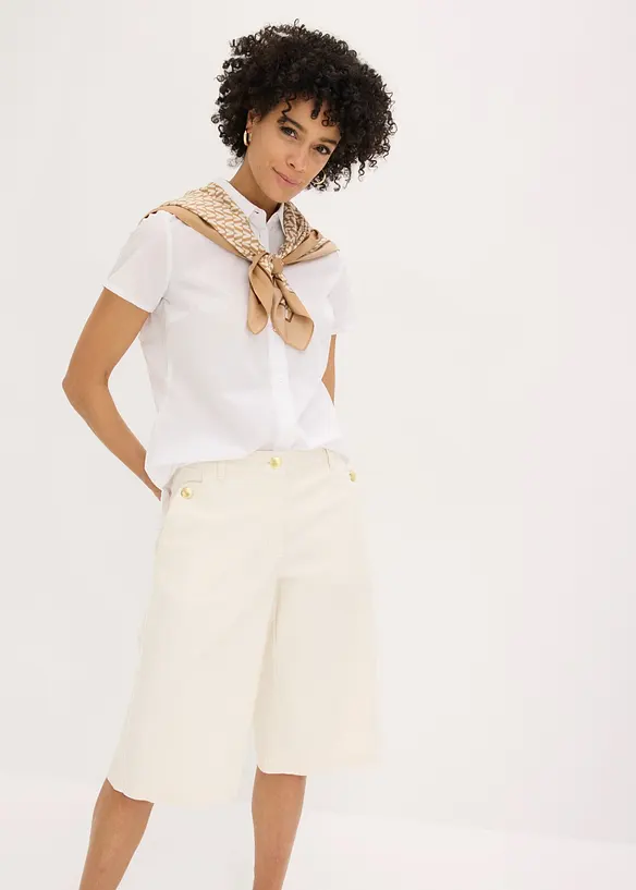 Kortermet bluse i poplin, bonprix