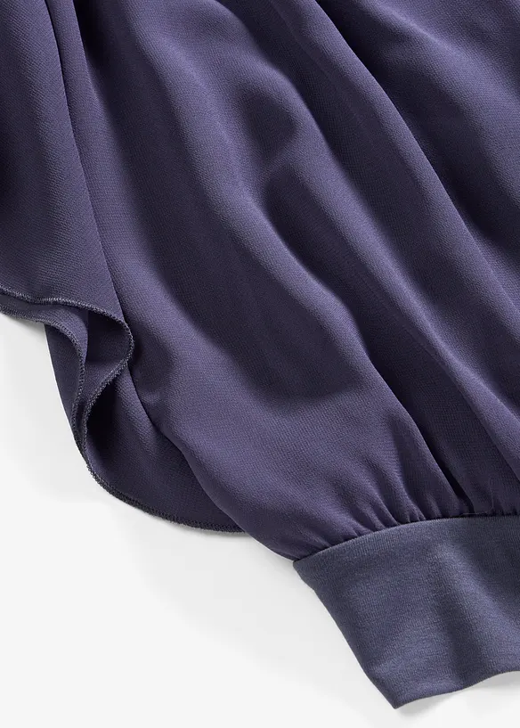 Chiffonbluse med f&ocirc;r, bonprix