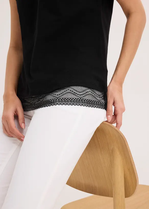 Boxy topp i bomull, bonprix