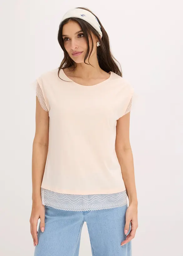 Boxy topp i bomull, bonprix