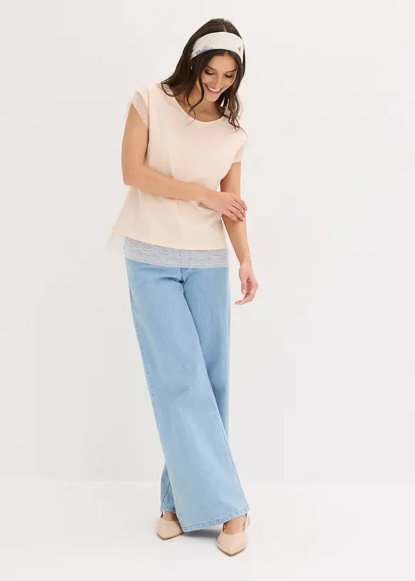 Boxy topp i bomull, bonprix