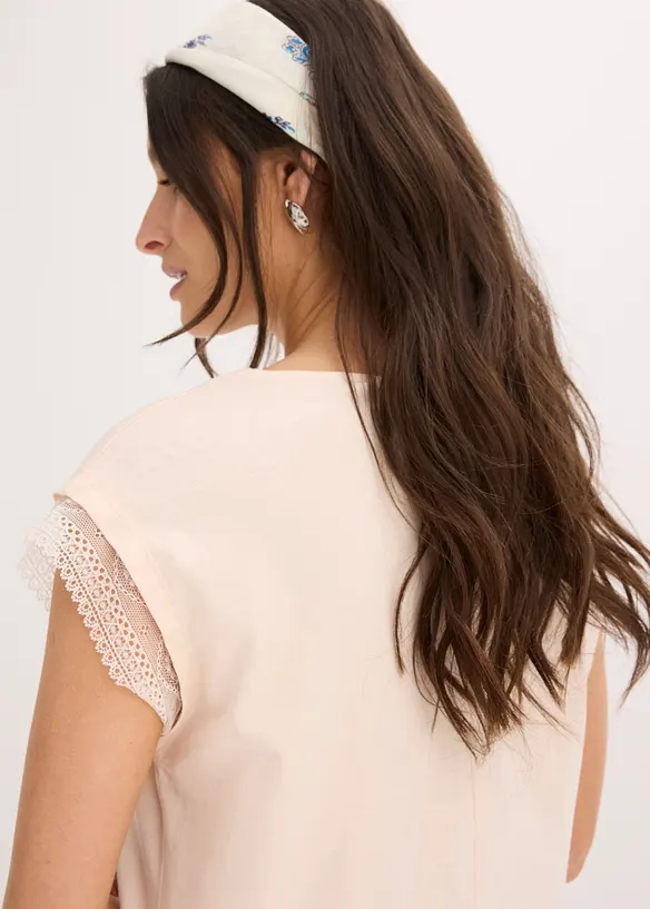 Boxy topp i bomull, bonprix