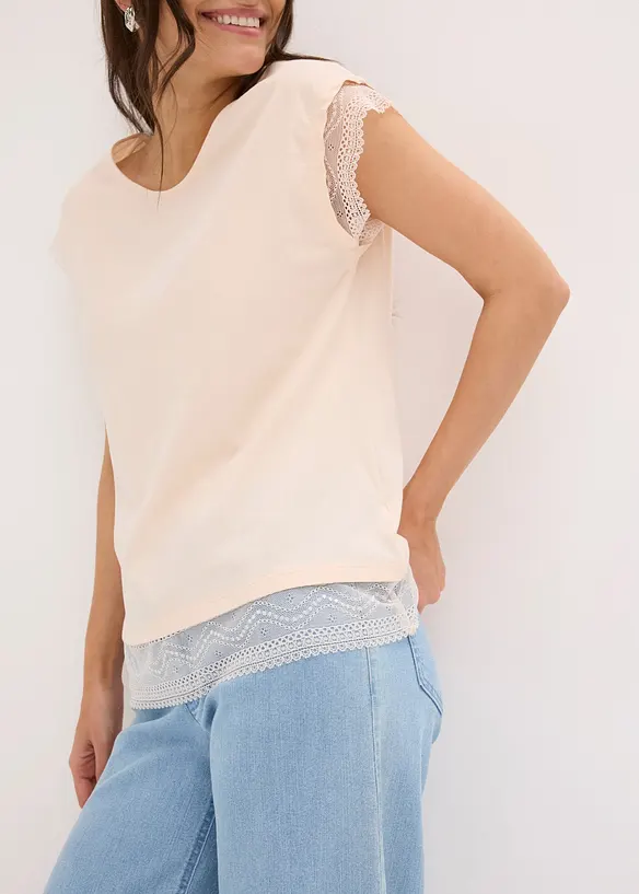 Boxy topp i bomull, bonprix