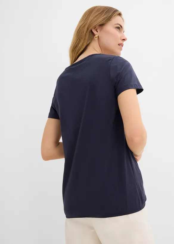 Topp i 100% bomull, kortermet, bonprix