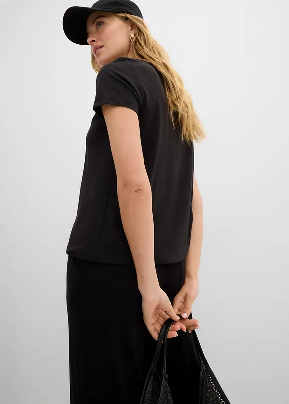 Topp i 100% bomull, kortermet, bonprix