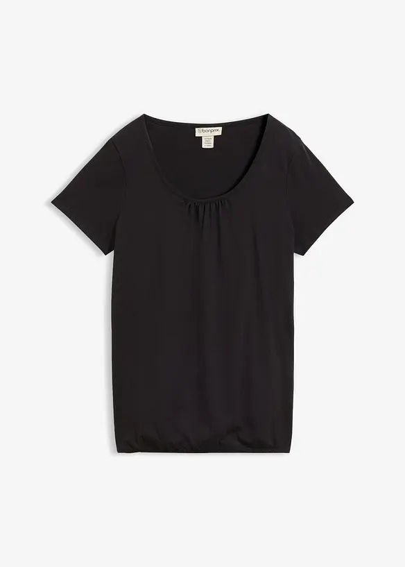 Topp i 100% bomull, kortermet, bonprix