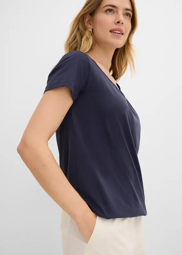 Topp i 100% bomull, kortermet, bonprix