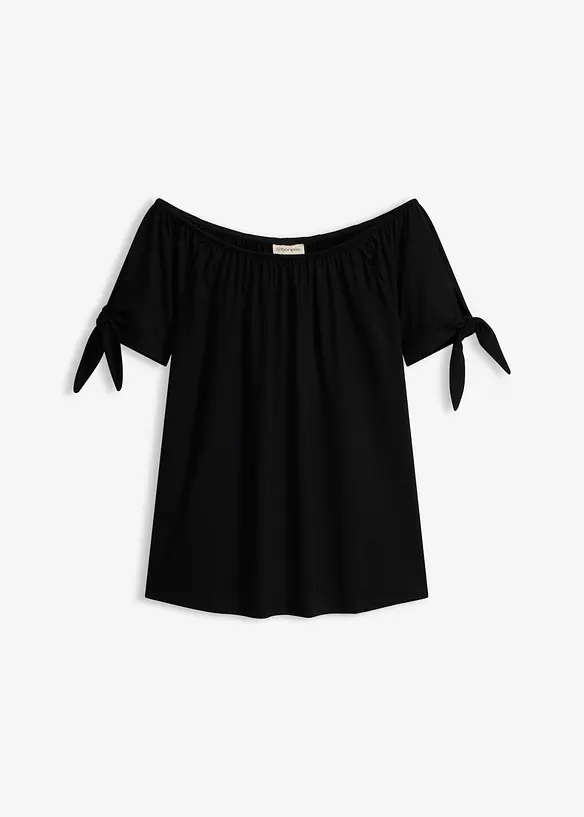 Off shoulder-topp med knyting, bonprix