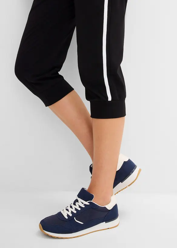 Joggebukse i bomull (2-pack), caprilengde, bonprix