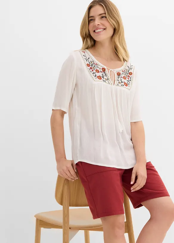 Crinkle tunika i myk viskose, bonprix