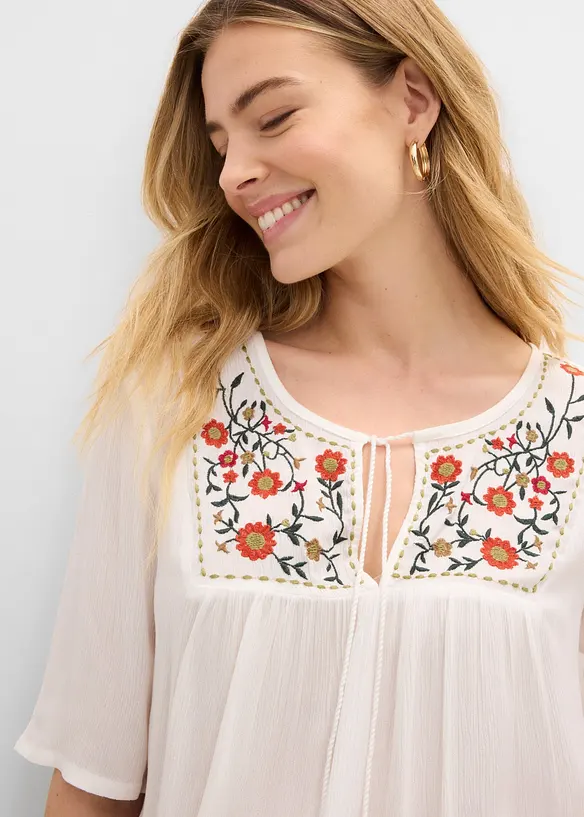 Crinkle tunika i myk viskose, bonprix