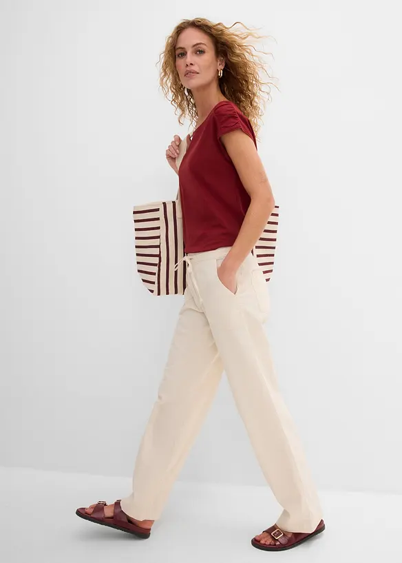Topp i boxy-modell, kortermet, bonprix