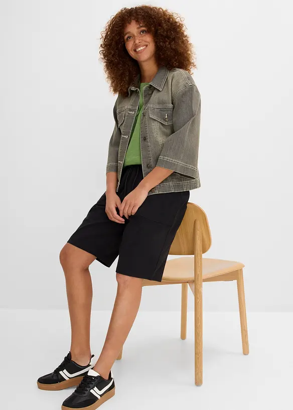 Sweat bermudashorts i 100% bomull, bonprix