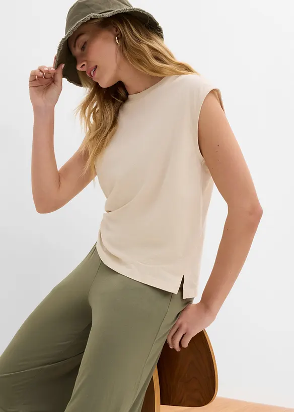 Jerseybukse i lett viskosemiks, 7/8-lengde, bonprix