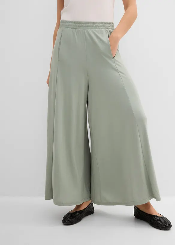 Culottes i jersey med vide ben, bonprix
