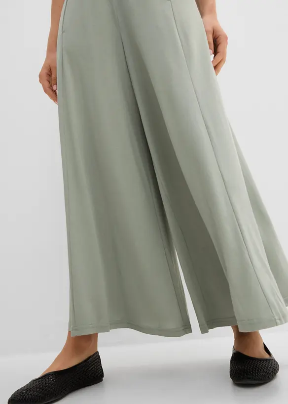 Culottes i jersey med vide ben, bonprix