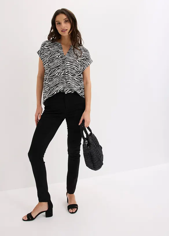 Bluse i 100% viskose, bonprix