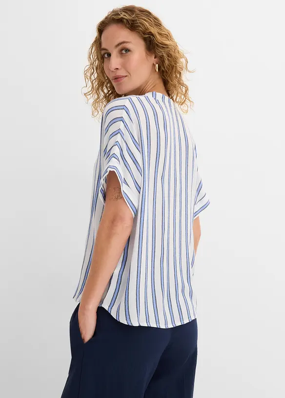 Crinkle bluse i lett viskose, bonprix