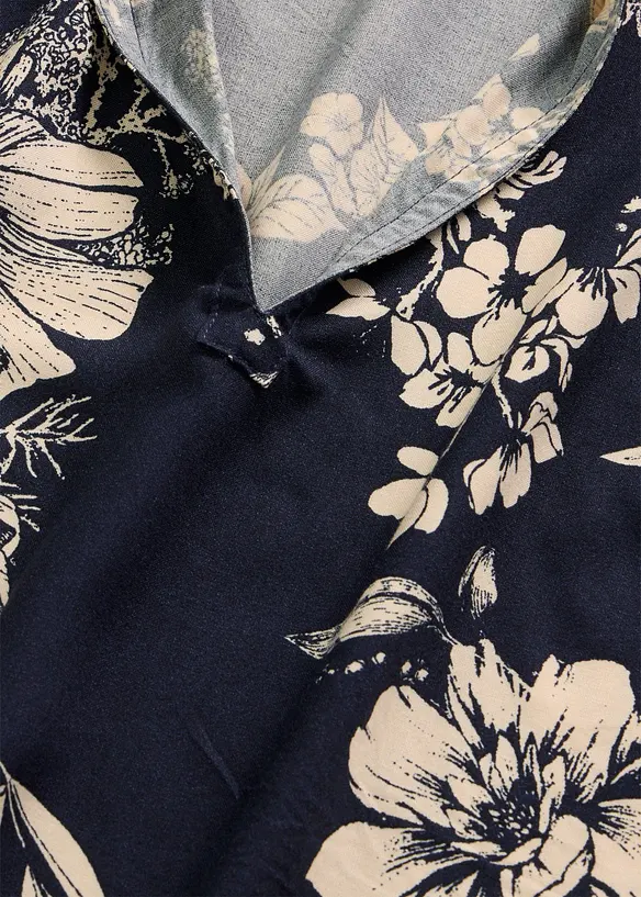 Ermel&oslash;s bluse i viskose, bonprix