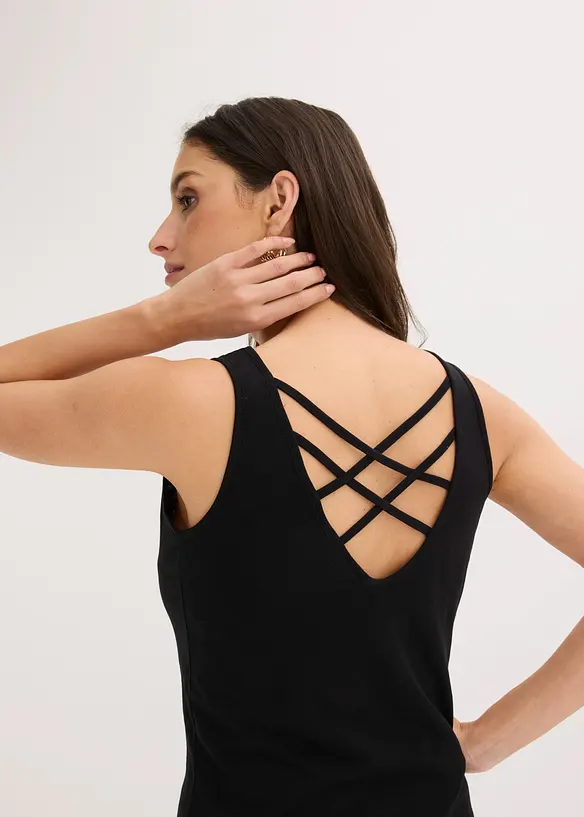 Jerseytopp i 100% &oslash;kologisk bomull, bonprix