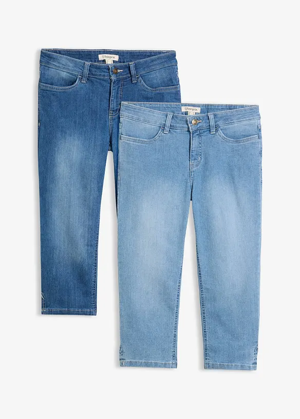 Caprijeans, 2-pack, bonprix