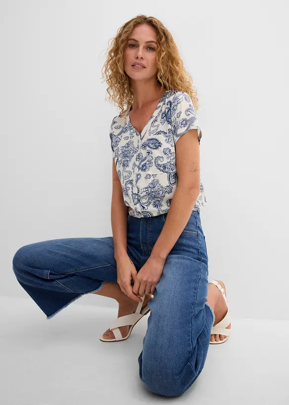 Bluse, kort arm, bonprix