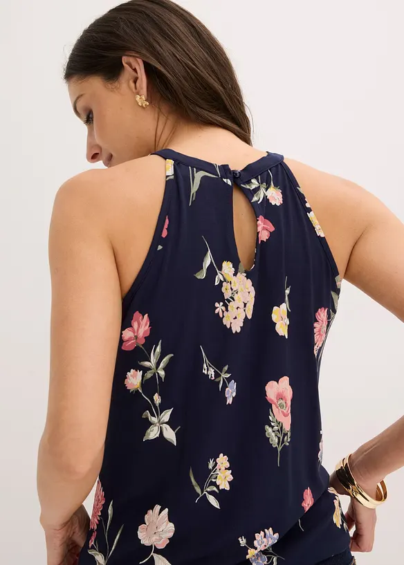 Ermel&oslash;s topp i viskosemiks, bonprix