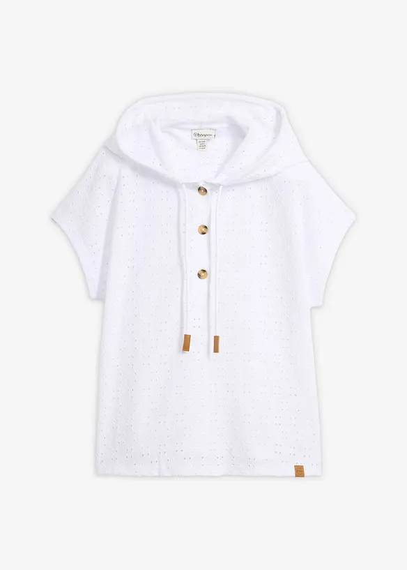 Henley-shirt med hette, bonprix