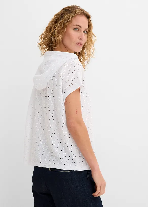 Henley-shirt med hette, bonprix