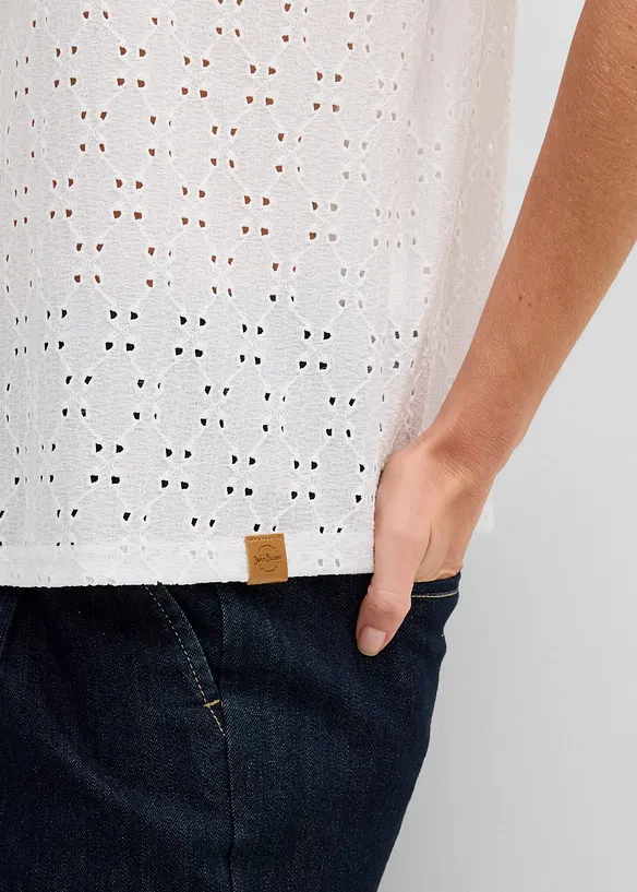 Henley-shirt med hette, bonprix