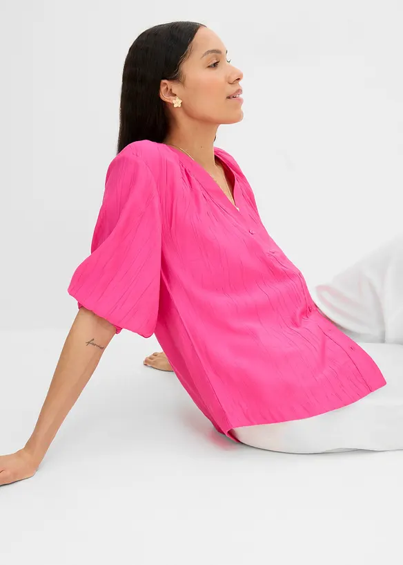 Oversized bluse i myk viskoseblanding, bonprix