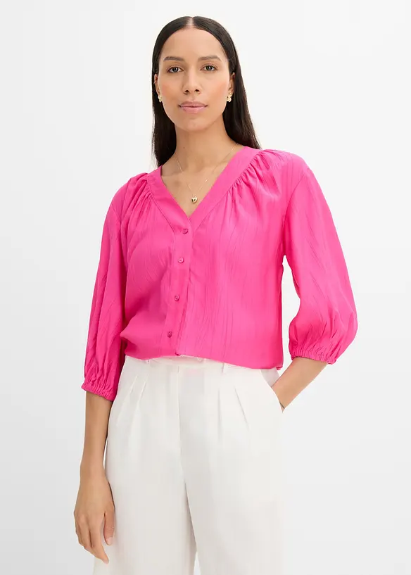 Oversized bluse i myk viskoseblanding, bonprix