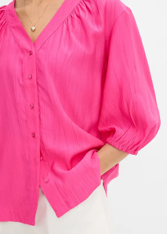 Oversized bluse i myk viskoseblanding, bonprix