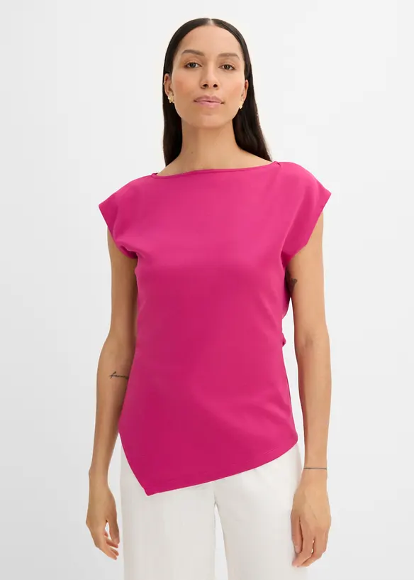 Asymmetrisk topp i behagelig scuba-materiale, bonprix
