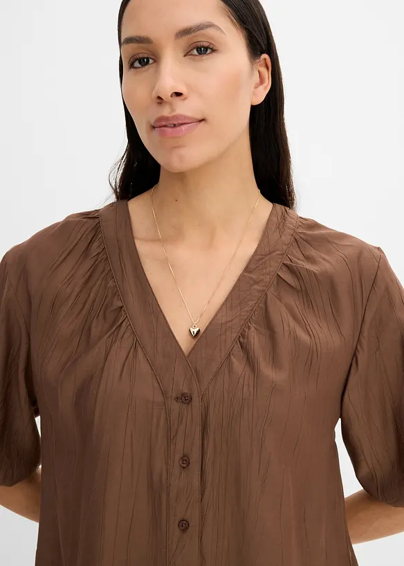 Oversized bluse i myk viskoseblanding, bonprix