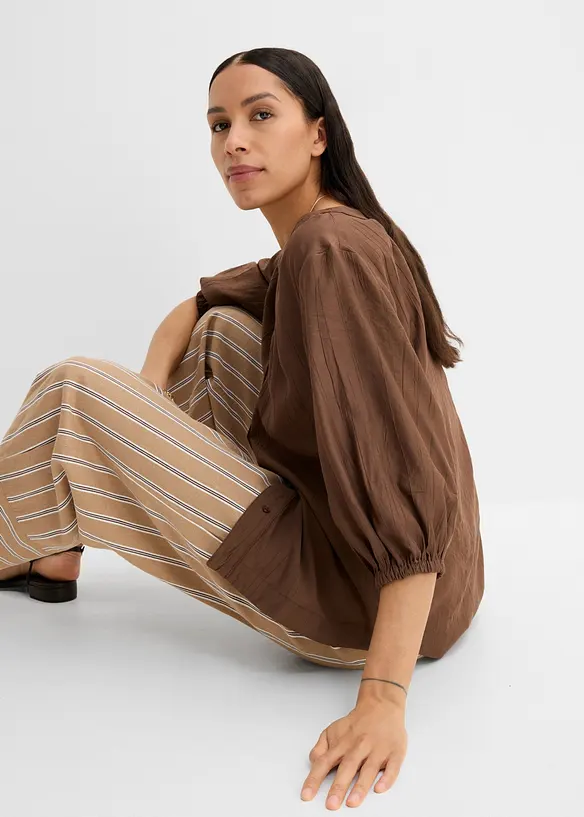 Oversized bluse i myk viskoseblanding, bonprix